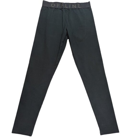 Athleisure Offline by Aerie High-Waist Leggings Workout Dark Green Casual Size L - Picture 2 of 9